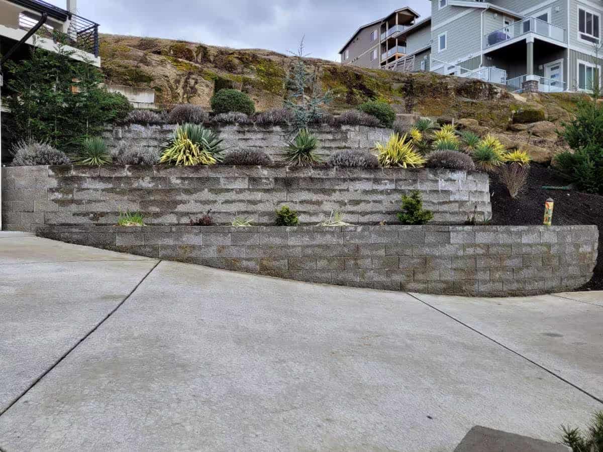 Large retaining wall