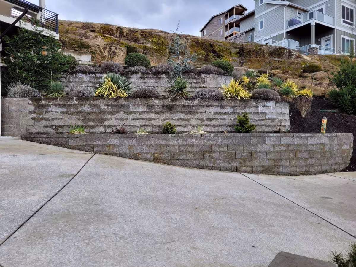 Large retaining wall