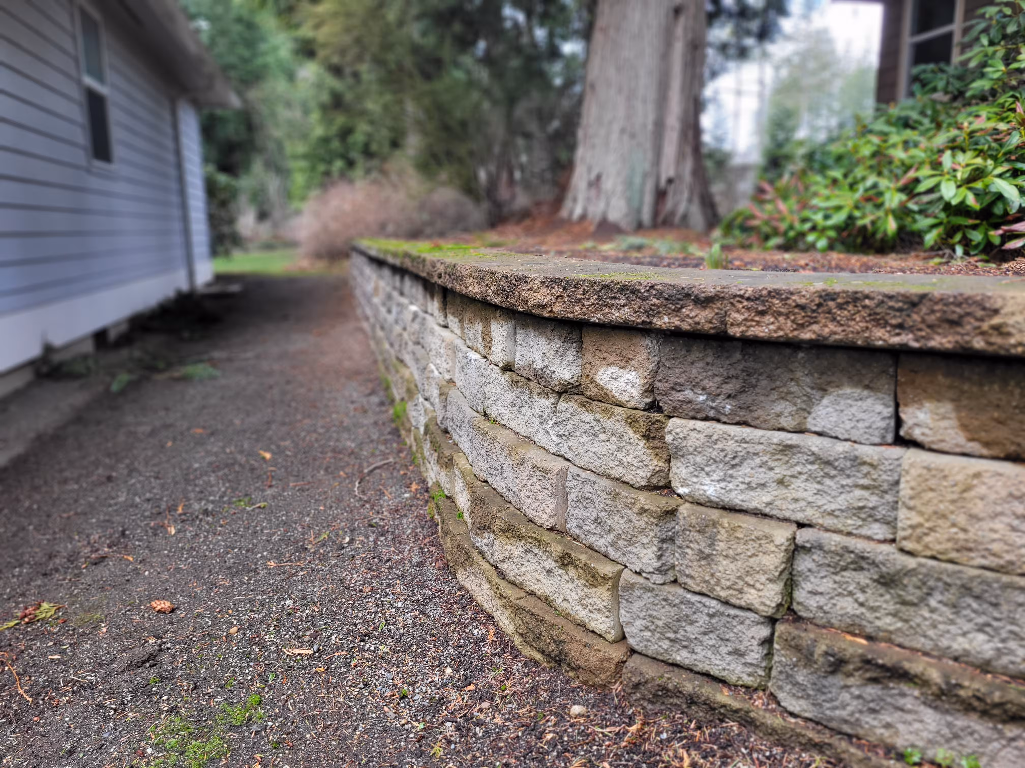 A masonry wall